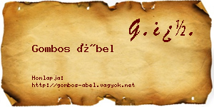 Gombos Ábel névjegykártya